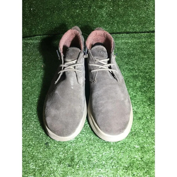 Mens Hey Dudes size 12 Jo Chukka Boot Suede Fossil Brown lightweight comfy - Picture 3 of 5